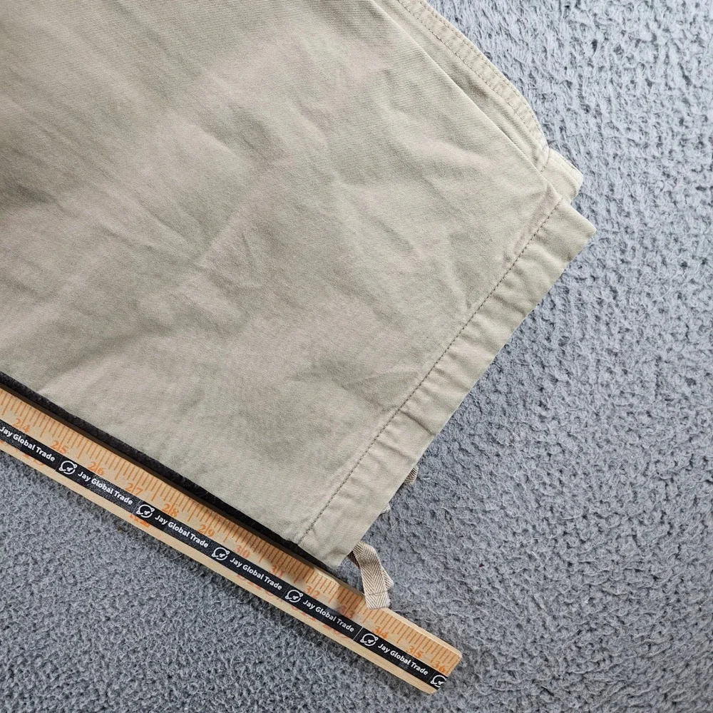 Banana Republic Mens 42x32 Khaki Tan Cotton Cargo Pants Adjustable Waist Utility